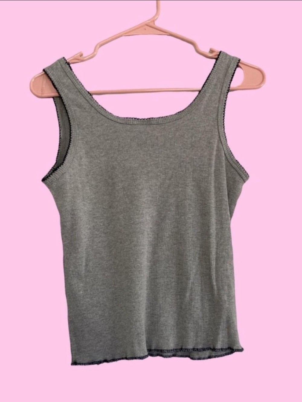 Coca Cola Gray Ribbed Tank with Red Logo - Picture 3 of 4